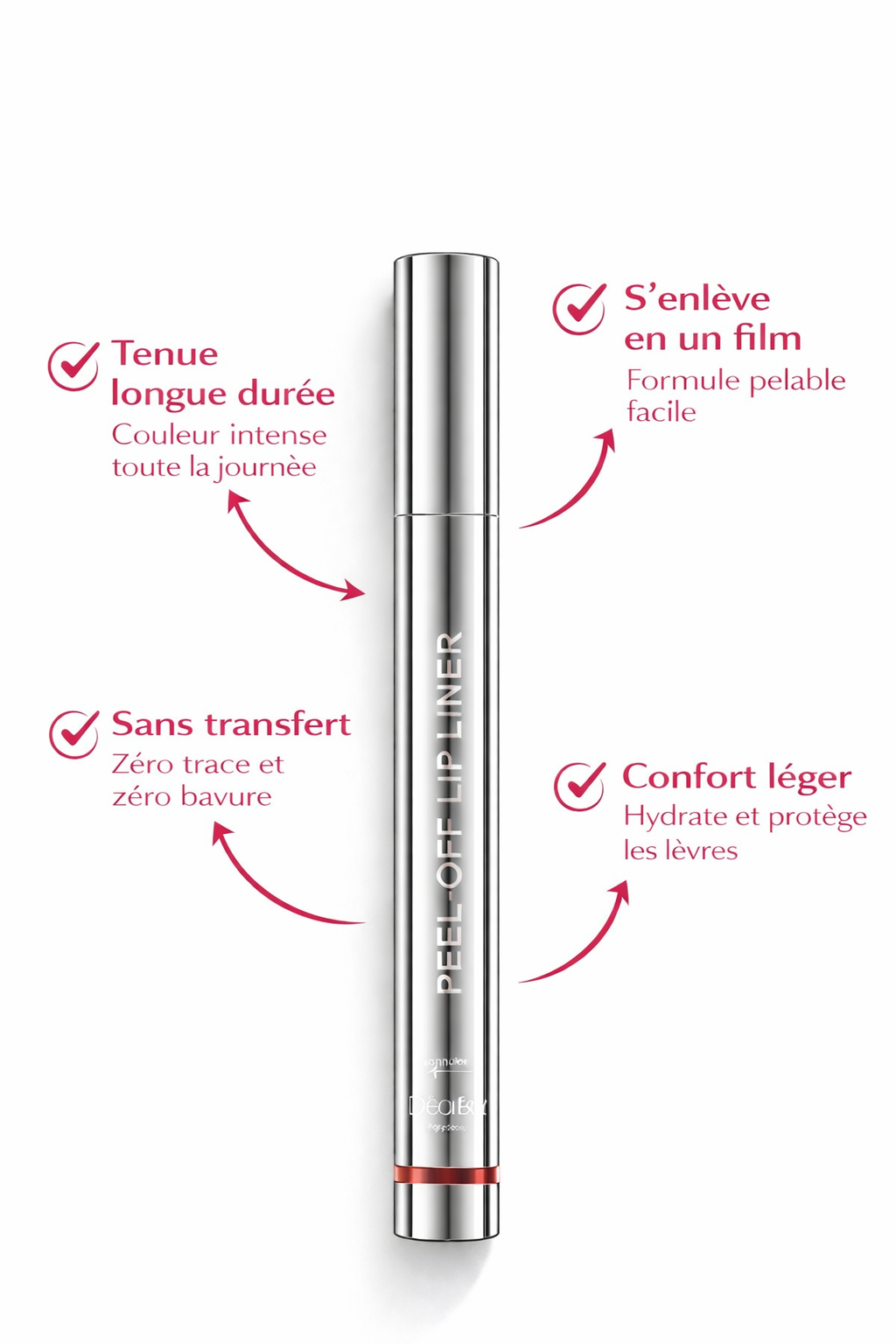 Encre à Lèvres Sans Transfert – Tenue 24H